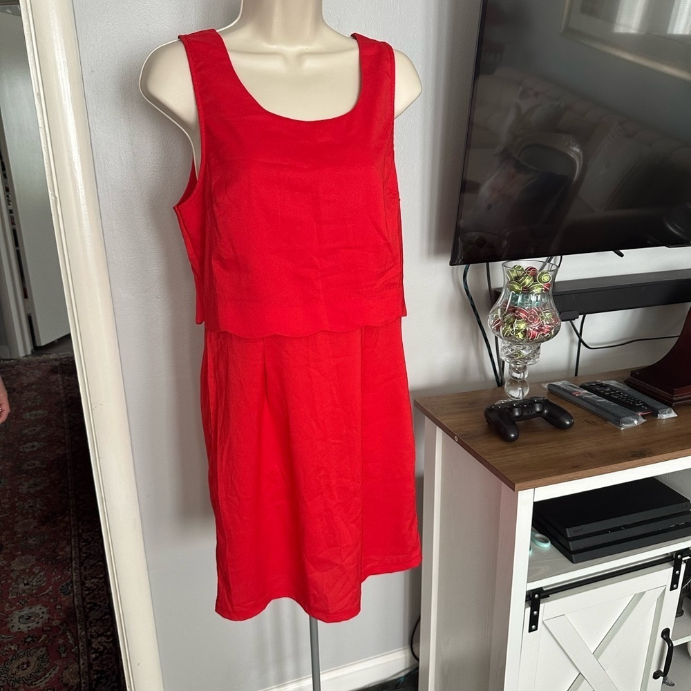 Double Zero Red Sleeveless Dress size Large